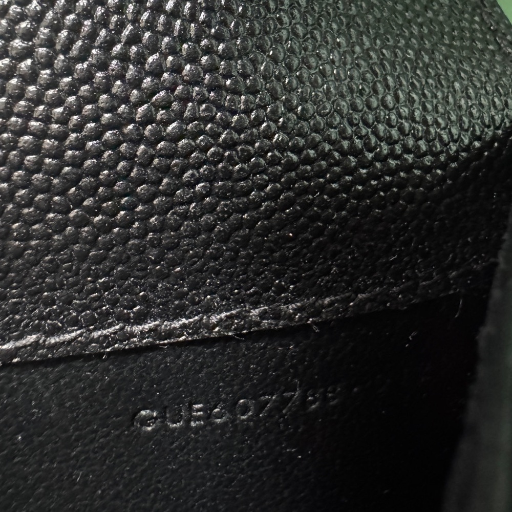 SAINT LAURENT Uptown Chain Wallet in Grain De Poudre Embossed Leather - Picture 11 of 14